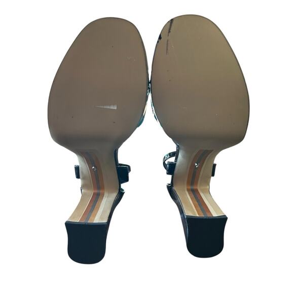 Sam Edelman Kamille Black Patent Platform Strappy Heels Ankle Strap NEW 11 - Picture 9 of 10